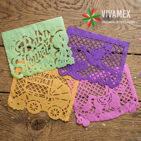 Tiras de papel picado Baby Shower