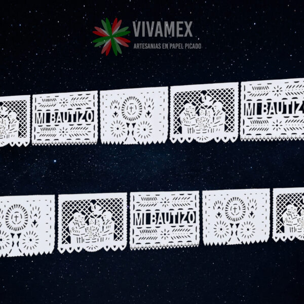 Bautizo ejemplo Tiras de papel picado BAUTIZO 1