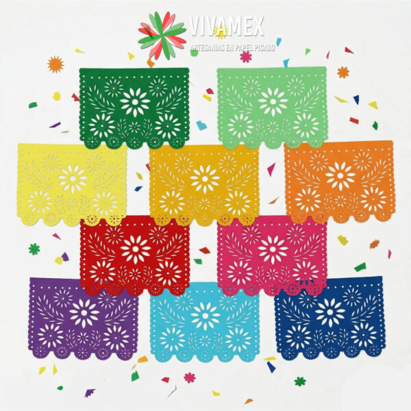 Portada Tiras de papel picado DESTELLO floral