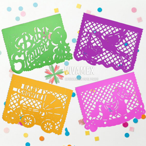Tiras de papel picado Baby Shower