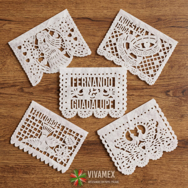Tiras de papel picado Boda I