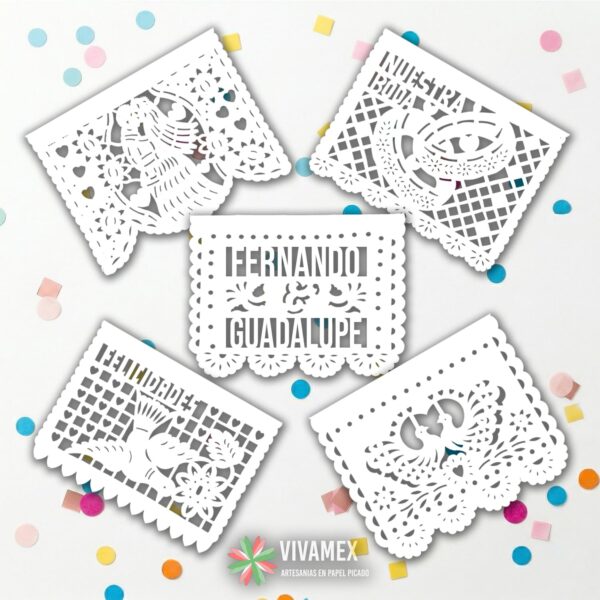 Tiras de papel picado Boda I