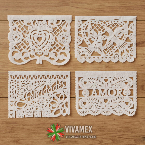 Tiras de papel picado Boda II