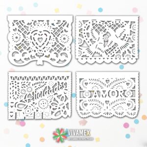 BodaIIIP Tiras de papel picado Boda II