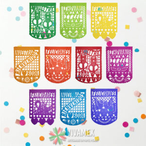 Bodamult1p Tiras de papel picado Boda multicolor