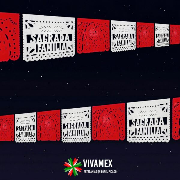 Papel picado SAGRADA FAMILIA plástico