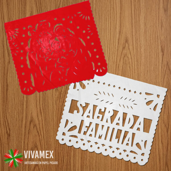 Papel picado SAGRADA FAMILIA plástico