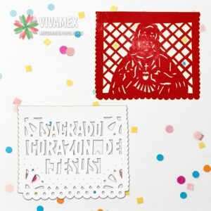 Sagradocorazondejesusp Papel picado SAGRADO CORAZÓN plástico