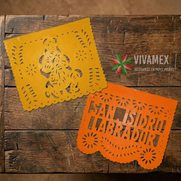 Papel picado SAN ISIDRO LABRADOR plástico