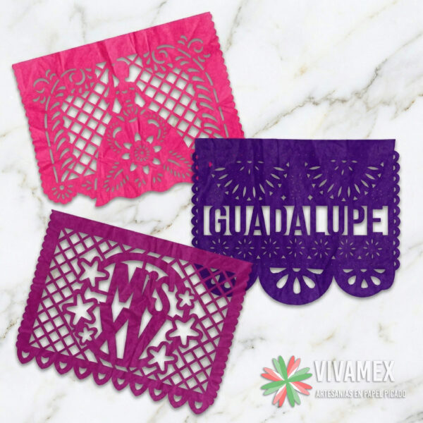 Tiras de papel picado XV años (Mod. 1)