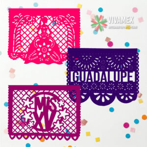 Tiras de papel picado XV años (Mod. 1)