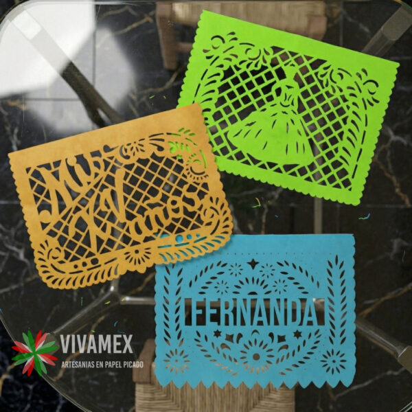 XVañosFII Tiras de papel picado XV años (Mod. 2)